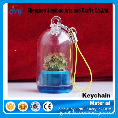 custom decoration keyring fashion ornament glass bottle keychain